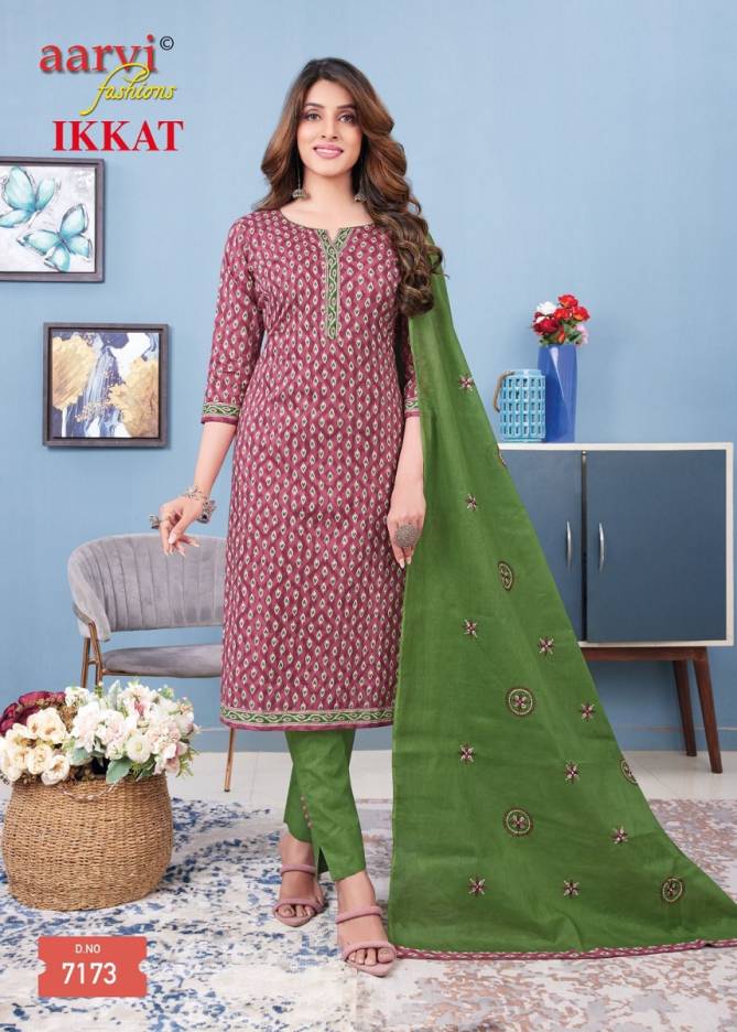 Aarvi Ikkat Vol 1 Printed Cotton Readymade Dress Exporters In India
